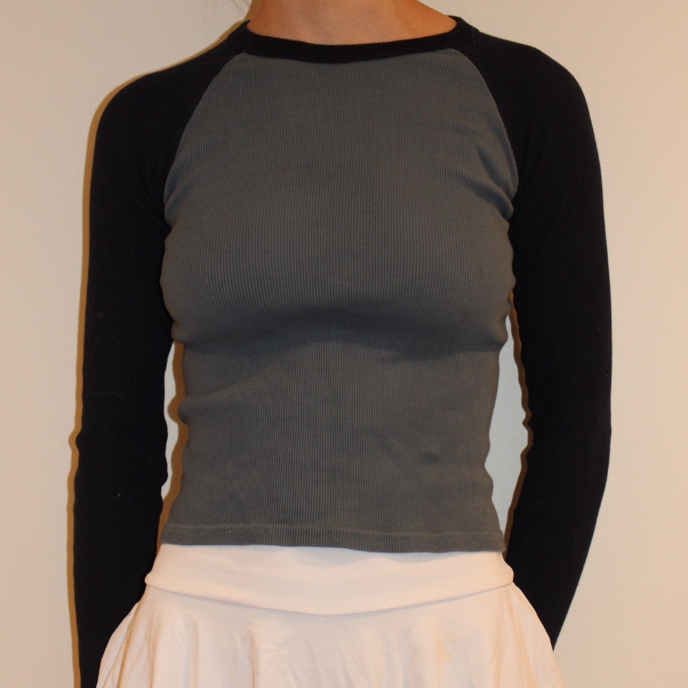 Brandy Melville baseball long sleeve tee - Picture 1 of 4